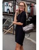 Rochie neagra oversize cu decolteu pe spate 3380 - Magazin online - Boutique